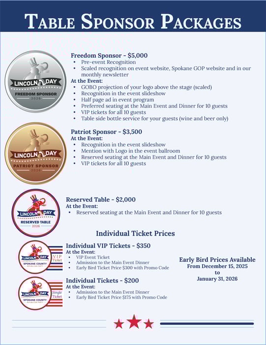 Table Sponsor Packages